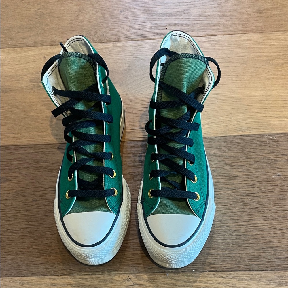 Converse Platform High-Top Sneakers - Green with Black Laces